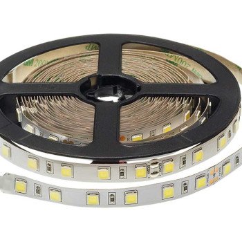 LED juosta, 16W/m, 1100Lm/m, 24V, 3 metai garantija, šalta balta šviesa