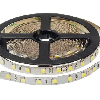 LED juosta, 16W/m, 1100Lm/m, 24V, 3 metai garantija, IP65, neutrali balta šviesa
