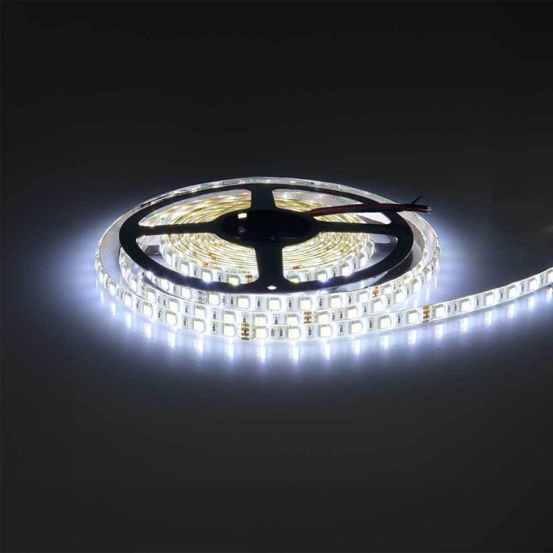 LED juosta, 16W/m, 800Lm/m, 24V, 3 metai garantija, IP65, šilta balta šviesa/šalta balta šviesa