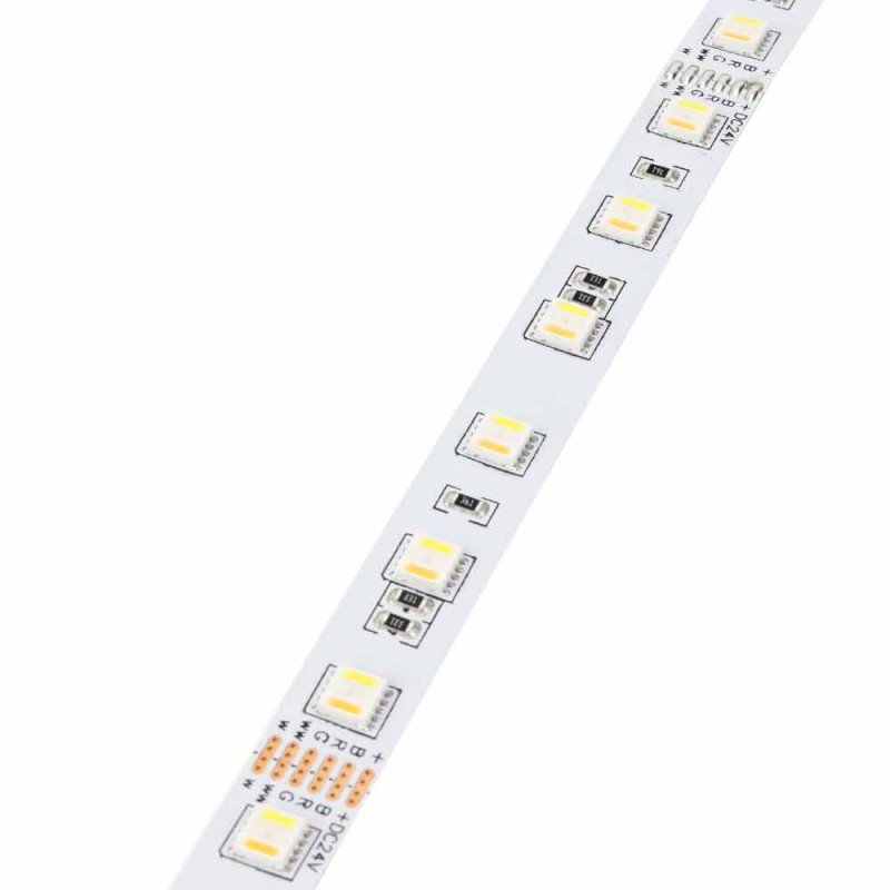 LED juosta, 9W/m, 950Lm/m, 24V, CCT + RGB spalvos LED juosta, 9W/m, 950Lm/m, 24V, CCT + RGB spalvos