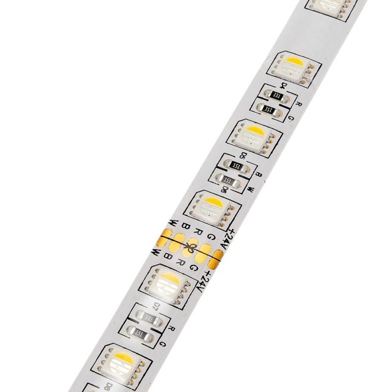 LED juosta, 16W/m, 1600Lm/m, 24V, 3 metai garantija, IP54, neutrali balta šviesa