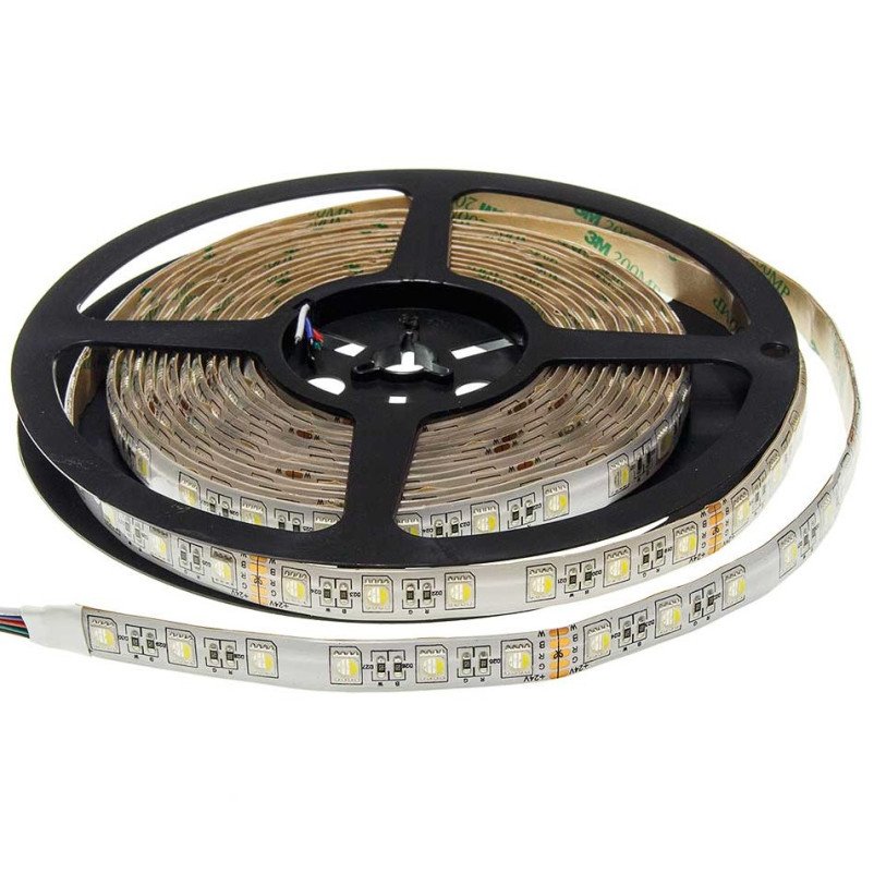 LED juosta, 16W/m, 1600Lm/m, 12V, 3 metai garantija, IP65, RGB spalvos LED juosta, 16W/m, 1600Lm/m, 12V, 3 metai garantija, IP65, RGB spalvos