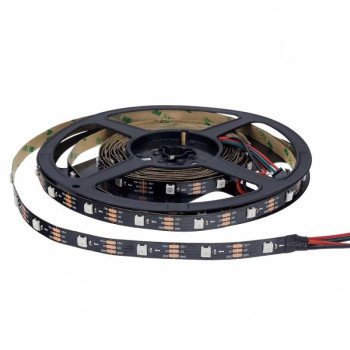 LED juosta, 8W/m, 600Lm/m, 5V, adresuojama, RGB spalvos