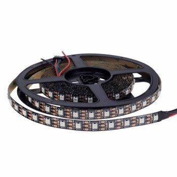 LED juosta, 16W/m, 1200Lm/m, 5V, adresuojama, RGB spalvos