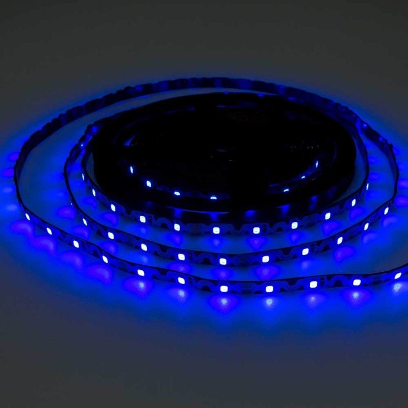LED S-juosta, 7.2W/m, 720Lm/m, 12V, mėlyna šviesa LED S-juosta, 7.2W/m, 720Lm/m, 12V, mėlyna šviesa