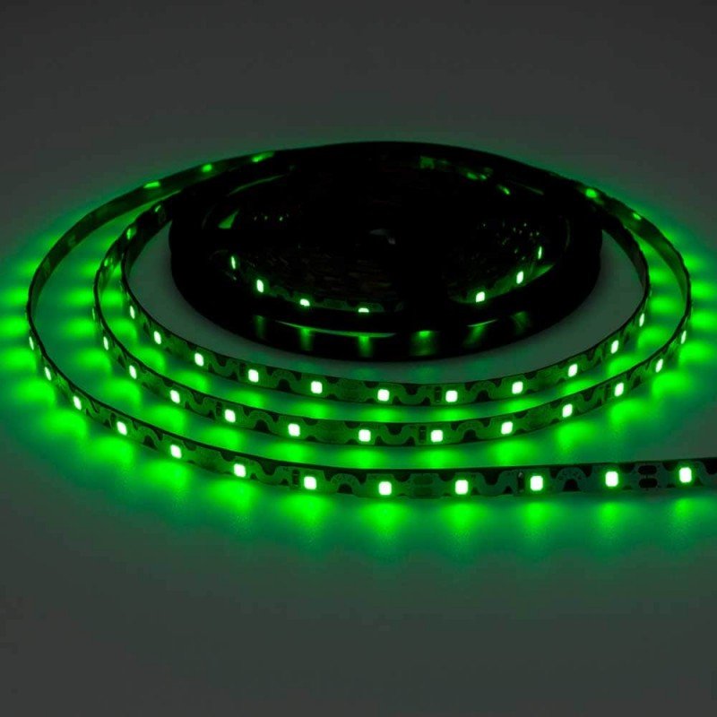 LED S-juosta, 7.2W/m, 720Lm/m, 12V, žalia šviesa