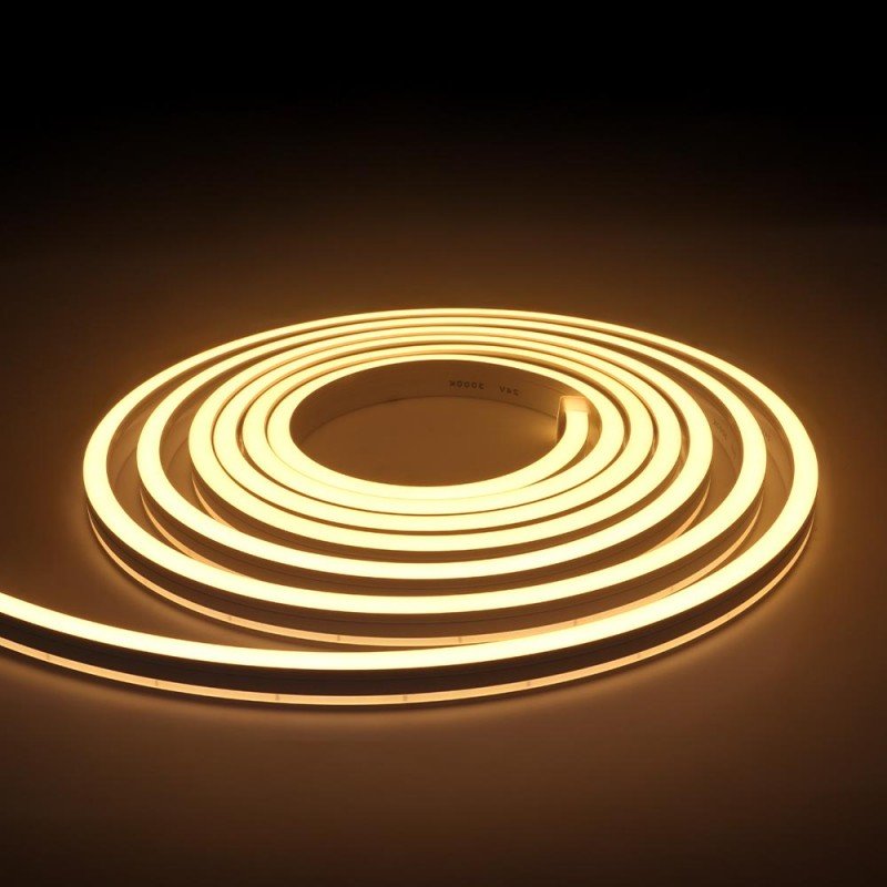LED juosta, Flex Neon, 10W/m, 300Lm/m, 24V, šilta balta šviesa LED juosta, Flex Neon, 10W/m, 300Lm/m, 24V, šilta balta šviesa