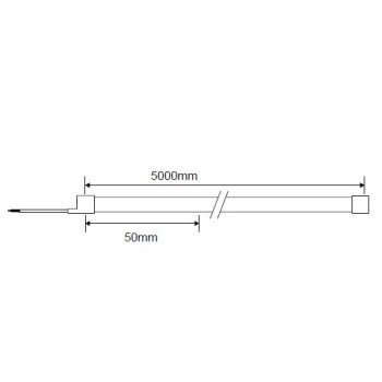 LED juosta, Flex Neon, 8W/m, 400Lm/m, 24V, IP65, šalta balta šviesa