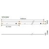 LED juosta, Magic Neon, 16W/m, 1100Lm/m, 24V, RGB spalvos