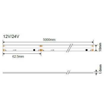 LED juosta, Magic Neon, 16W/m, 1100Lm/m, 24V, RGB spalvos