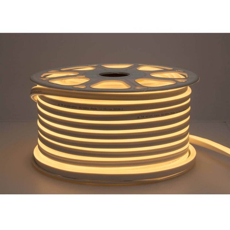 LED juosta, Flex Neon, 8.5W/m, 300Lm/m, 220V, šilta balta šviesa LED juosta, Flex Neon, 8.5W/m, 300Lm/m, 220V, šilta balta šviesa