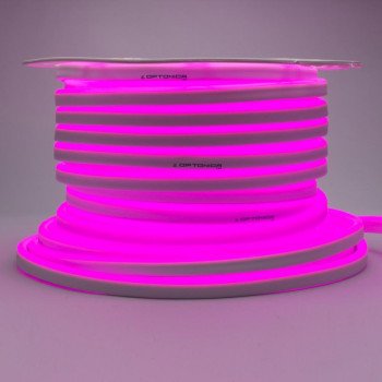 LED juosta, Flex Neon, 8.5W/m, 300Lm/m, 220V, rožinė šviesa