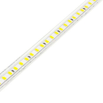 LED juosta, 10W/m, 500Lm/m, 220V, šilta balta šviesa LED juosta, 10W/m, 500Lm/m, 220V, šilta balta šviesa