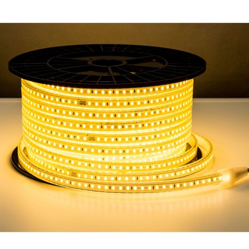 LED juosta, 10W/m, 500Lm/m, 220V, šilta balta šviesa