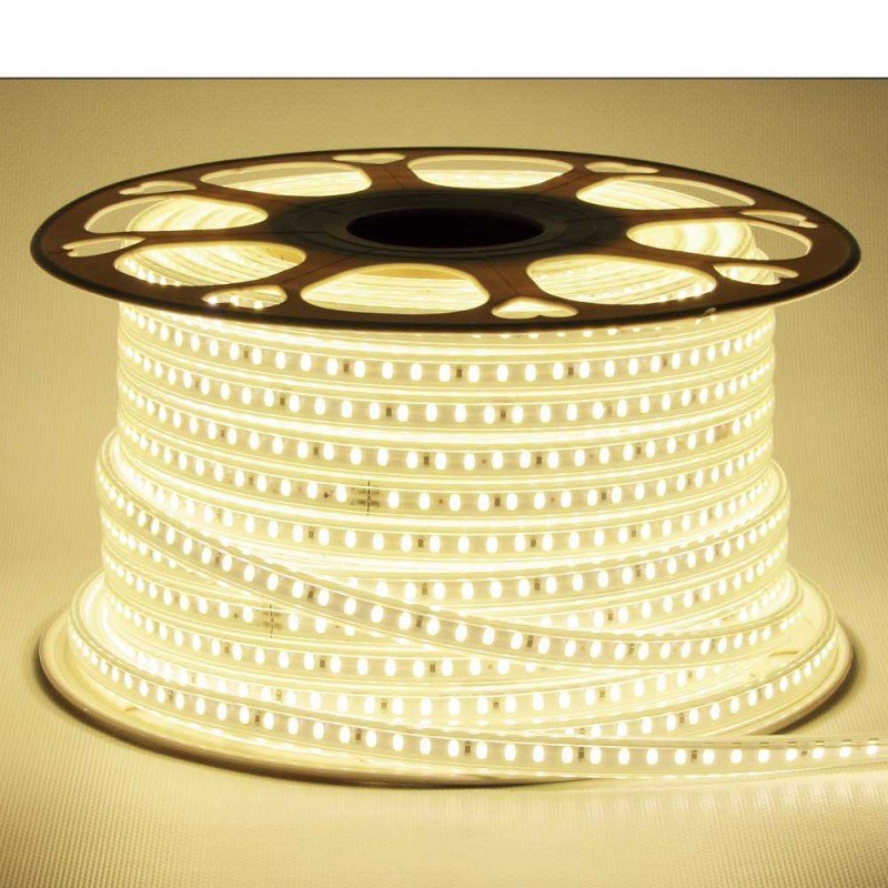 LED juosta, 10W/m, 500Lm/m, 220V, neutrali balta šviesa LED juosta, 10W/m, 500Lm/m, 220V, neutrali balta šviesa