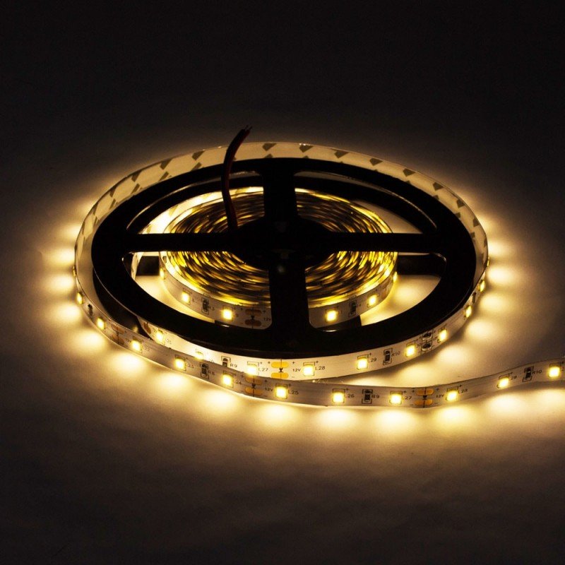 LED juosta, 4.8W/m, 300Lm/m, 12V, Pro, šilta balta šviesa