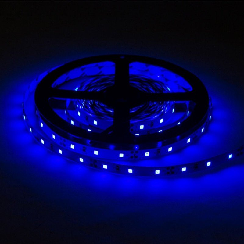 LED juosta, 4.8W/m, 300Lm/m, 12V, Pro, mėlyna šviesa
