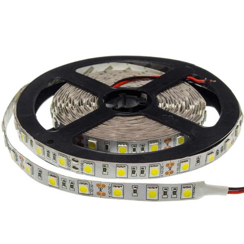 LED juosta, 14.4W/m, 1000Lm/m, 12V, Pro, šalta balta šviesa