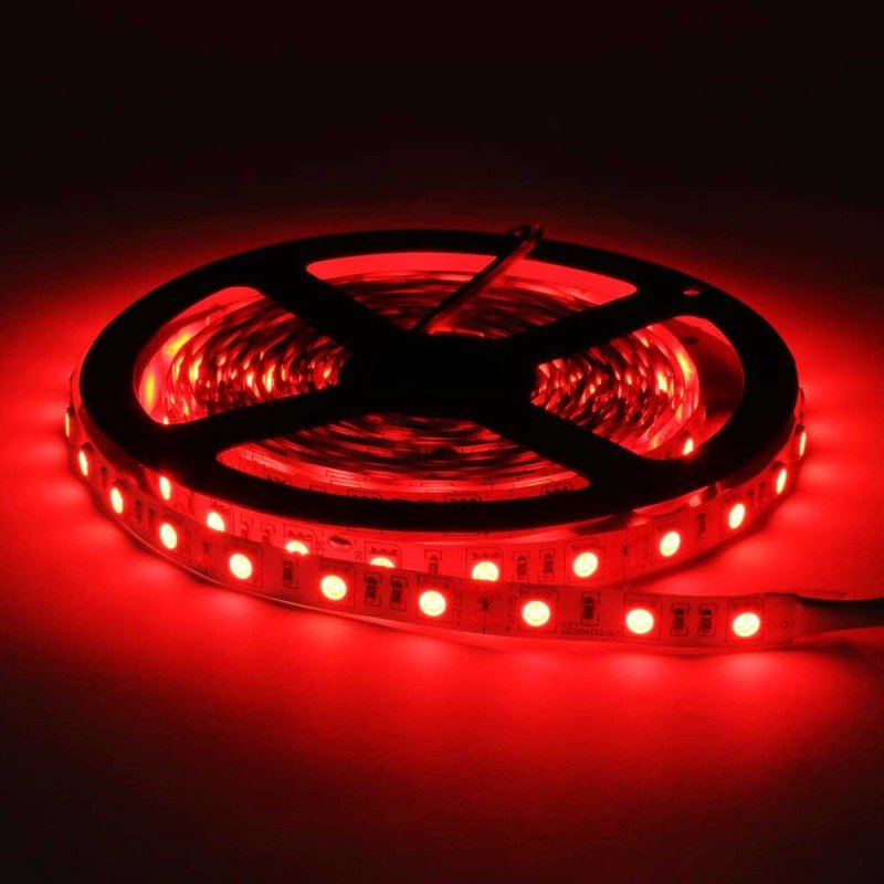 LED juosta, 14.4W/m, 1000Lm/m, 12V, Pro, raudona šviesa