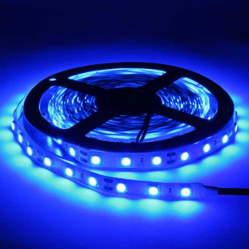 LED juosta, 14.4W/m, 1000Lm/m, 12V, Pro, mėlyna šviesa