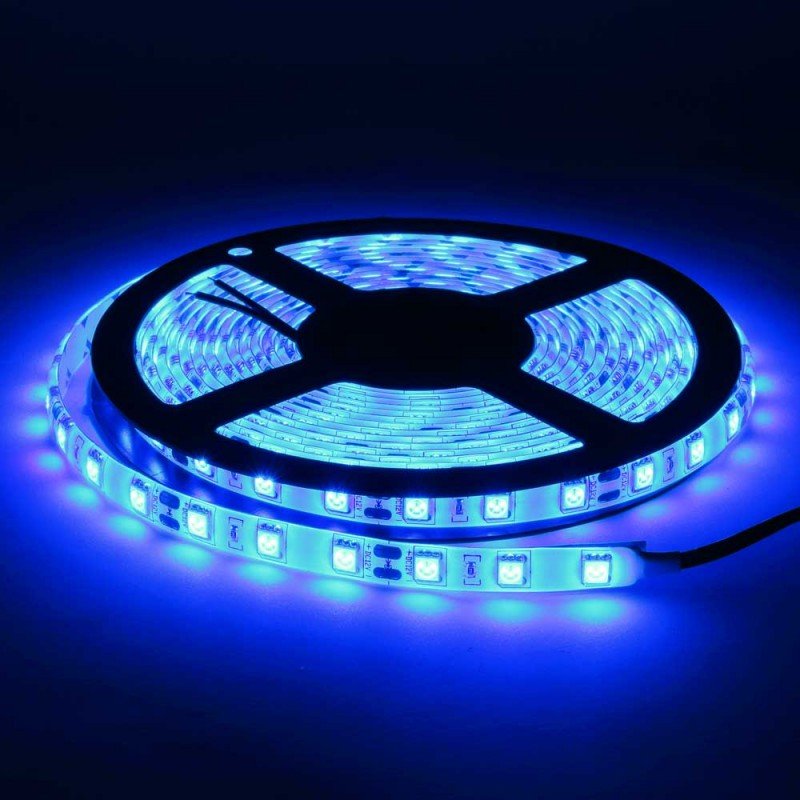LED juosta, 14.4W/m, 1000Lm/m, 12V, Pro, IP54, mėlyna šviesa