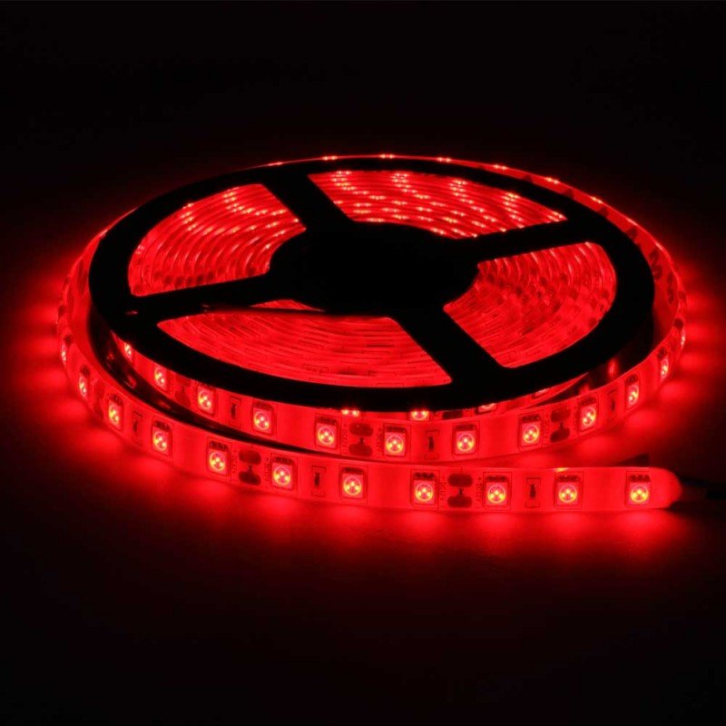LED juosta, 14.4W/m, 1000Lm/m, 12V, Pro, IP54, raudona šviesa