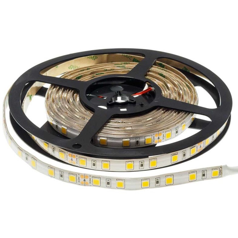 LED juosta, 14.4W/m, 600Lm/m, 24V, Pro, IP54, šilta balta šviesa