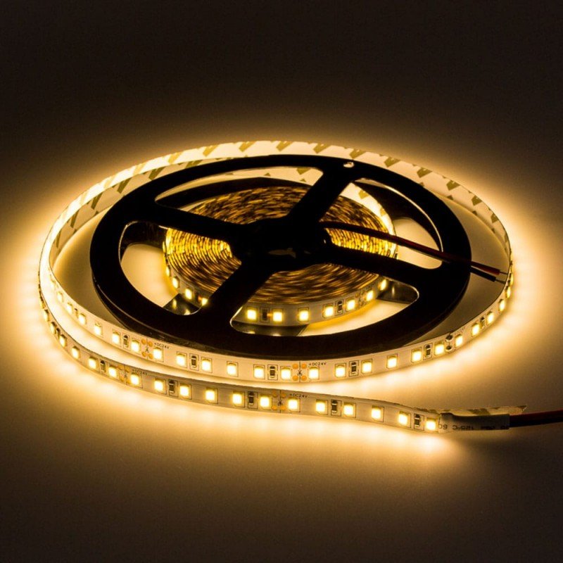 LED juosta, 9.6W/m, 1200Lm/m, 24V, Pro, šilta balta šviesa