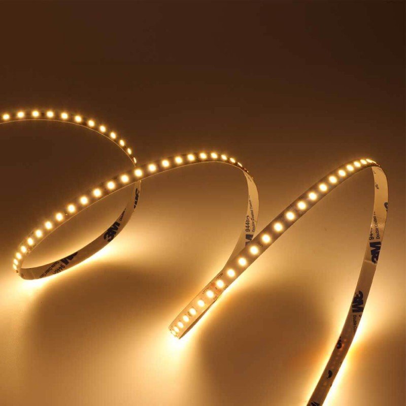 LED juosta, 10W/m, 1300Lm/m, 24V, šilta balta šviesa LED juosta, 10W/m, 1300Lm/m, 24V, šilta balta šviesa