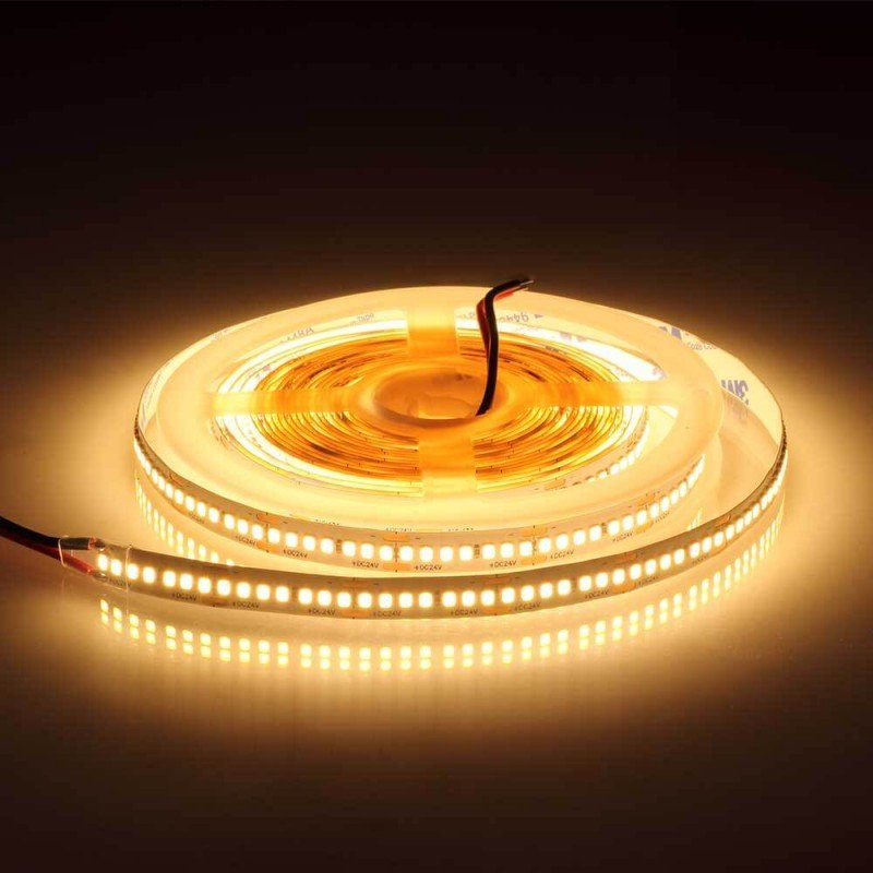 LED juosta, 18W/m, 2340Lm/m, 24V, šilta balta šviesa