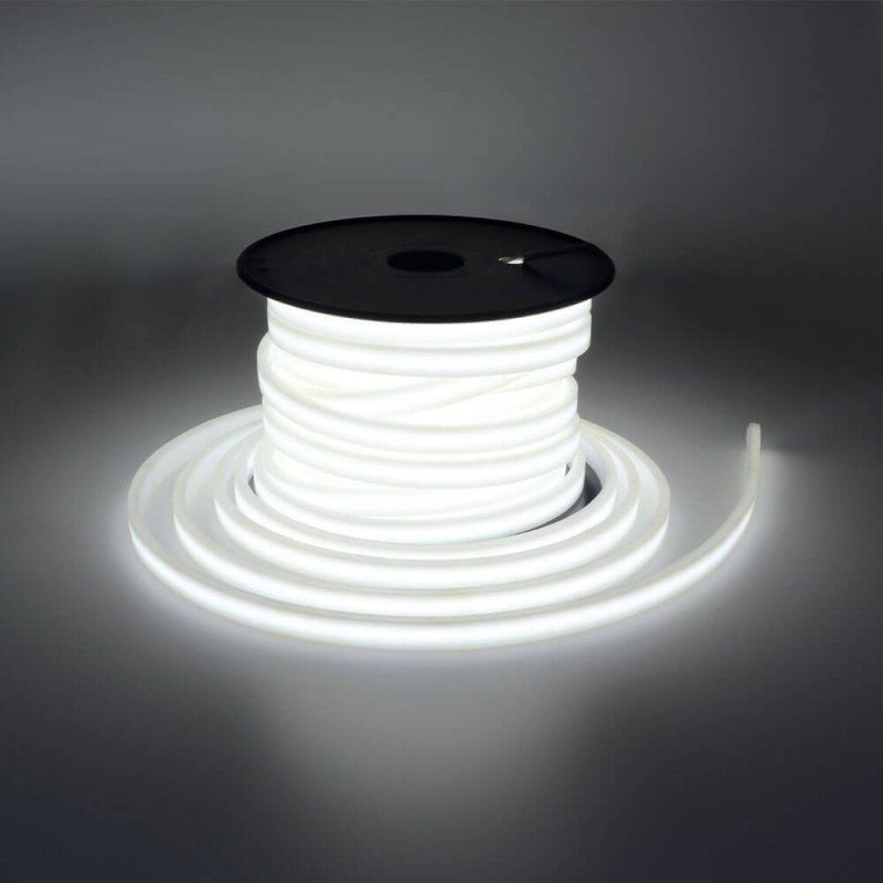 LED juosta, 6W/m, 500Lm/m, 48V, pieno spalvos dangtelis, šalta balta šviesa LED juosta, 6W/m, 500Lm/m, 48V, pieno spalvos dangtelis, šalta balta šviesa