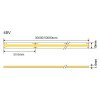 LED juosta, 6W/m, 500Lm/m, 48V, pieno spalvos dangtelis, šilta balta šviesa LED juosta, 6W/m, 500Lm/m, 48V, pieno spalvos dangtelis, šilta balta šviesa