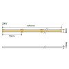LED juosta, 10W/m, 900Lm/m, 24V, Ra90, šilta balta šviesa