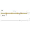 LED juosta, 12W/m, 1100Lm/m, 24V, Ra90, šilta balta šviesa LED juosta, 12W/m, 1100Lm/m, 24V, Ra90, šilta balta šviesa