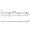 LED juosta, 12W/m, 500Lm/m, 24V, RGBW spalvos