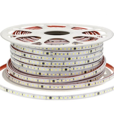 LED juosta, 9W/m, 900Lm/m, 220V, šilta balta šviesa