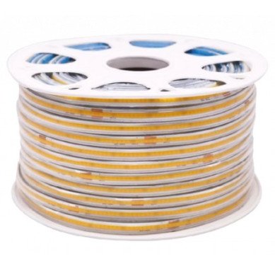 LED juosta, 10W/m, 800Lm/m, 220V, šilta balta šviesa LED juosta, 10W/m, 800Lm/m, 220V, šilta balta šviesa