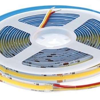 LED juosta, 8+8W/m, 650Lm/m, 24V, šilta/šalta balta šviesa