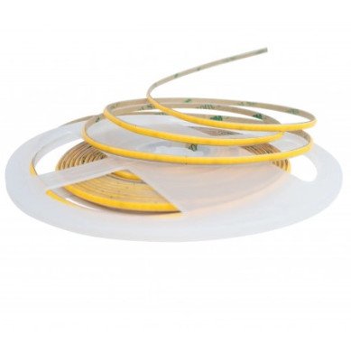 LED juosta, plona, 7W/m, 24V, 400Lm/m, šalta balta šviesa LED juosta, plona, 7W/m, 24V, 400Lm/m, šalta balta šviesa