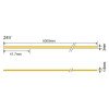LED juosta, plona, 7W/m, 24V, 400Lm/m, šalta balta šviesa LED juosta, plona, 7W/m, 24V, 400Lm/m, šalta balta šviesa