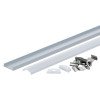 Profilis LED juostai, paviršinis, pilkas, baltas dangtelis, lenkiamas, 17.6x4mm Profilis LED juostai, paviršinis, pilkas, baltas dangtelis, lenkiamas, 17.6x4mm