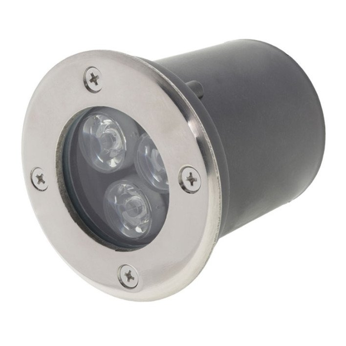 LED lauko taškinis šviestuvas, įmontuojamas, 3W, šalta balta šviesa