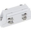 Tiesus mini sujungimas 3F bėginei LED sistemai, baltas Tiesus mini sujungimas 3F bėginei LED sistemai, baltas