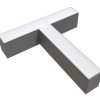 LED linijinis T sujungimas, 15W, sidabrinis, plonas, neutrali balta šviesa LED linijinis T sujungimas, 15W, sidabrinis, plonas, neutrali balta šviesa