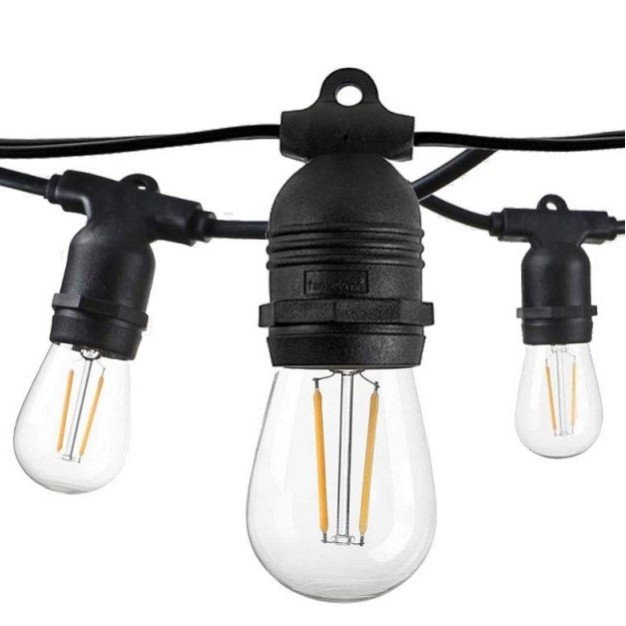 LED lauko girlianda, juoda, 14.4m, 15 lizdų, be lempučių LED lauko girlianda, juoda, 14.4m, 15 lizdų, be lempučių