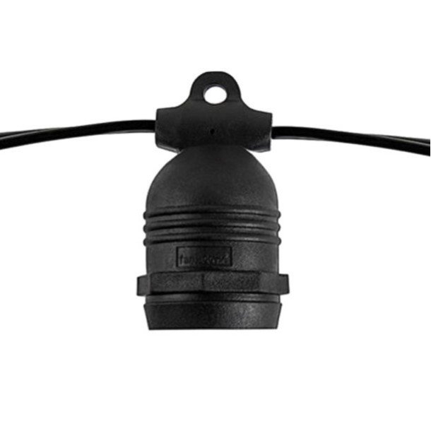 LED lauko girlianda, juoda, 14.4m, 15 lizdų, be lempučių LED lauko girlianda, juoda, 14.4m, 15 lizdų, be lempučių