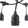 LED lauko girlianda, juoda, 6m, 10 kabančių lizdų, be lempučių
