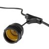 LED lauko girlianda, juoda, 6m, 10 kabančių lizdų, be lempučių