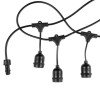 LED lauko girlianda, juoda, 6m, 10 kabančių lizdų, be lempučių