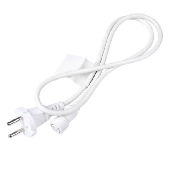 LED lauko girlianda, balta, 6m, 10 kabančių lizdų, be lempučių